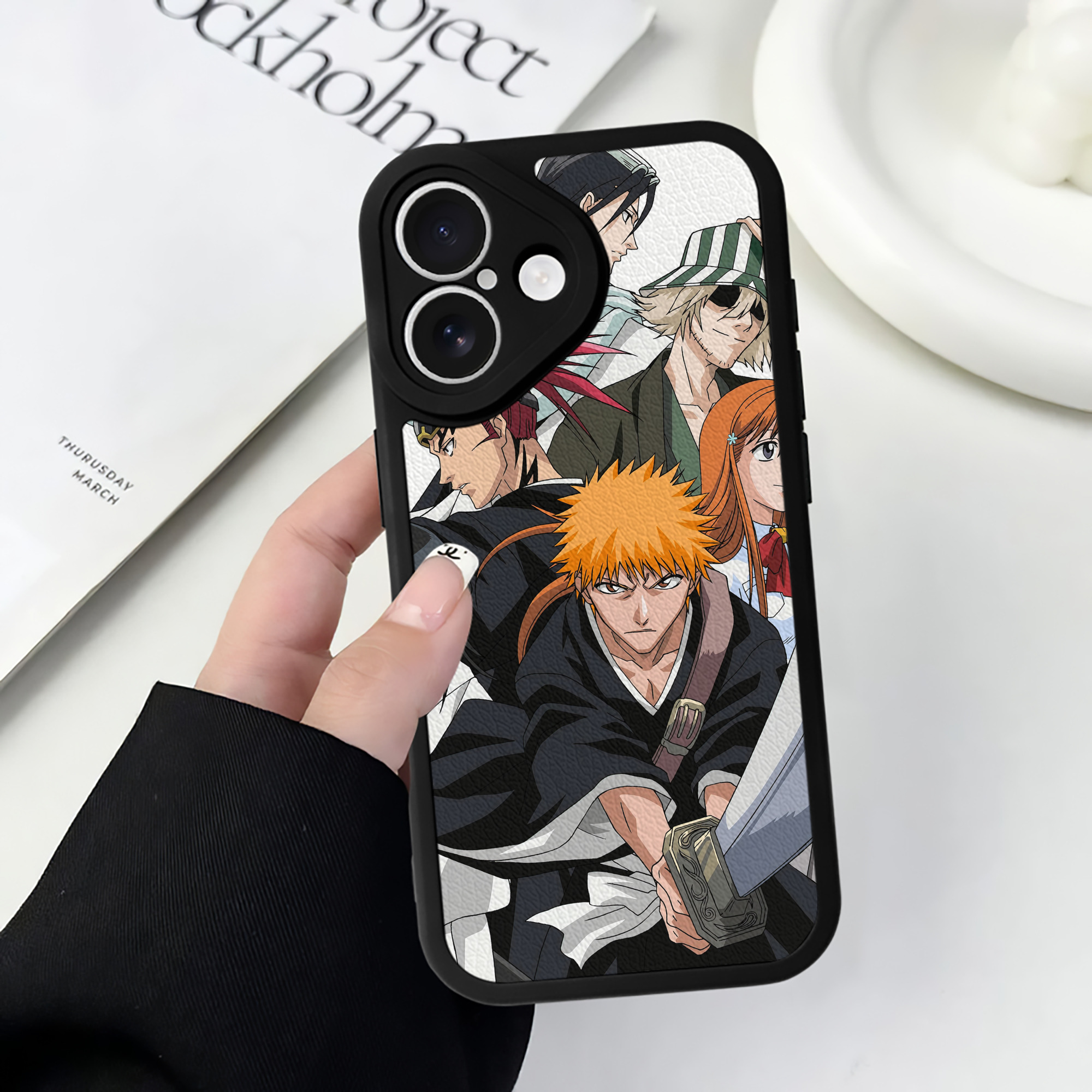 （画像用） ブリーチ BLEACH 【iPhone 16シリーズ対応】シリコンスマホケース（レザー調） 材質：シリコン